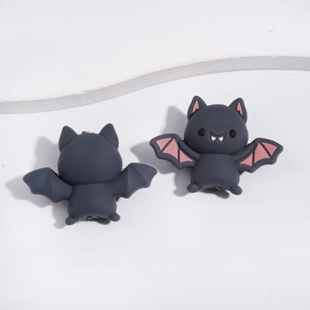 3D Cute Halloween Series Spooky Pumpkin Haunted House Bat Wizard Hat Silicone Focal Beads