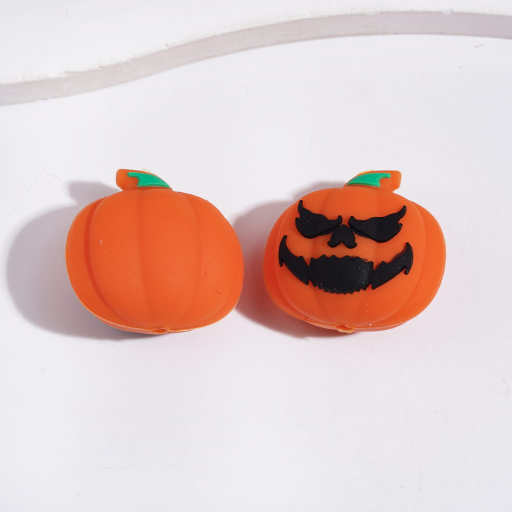 3D Cute Halloween Series Spooky Pumpkin Haunted House Bat Wizard Hat Silicone Focal Beads