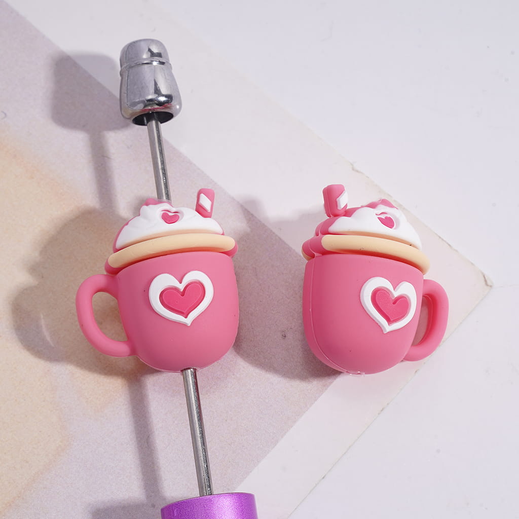 Silicone Focal Beads 3D Delicious Ice-Cream and Coffee Series