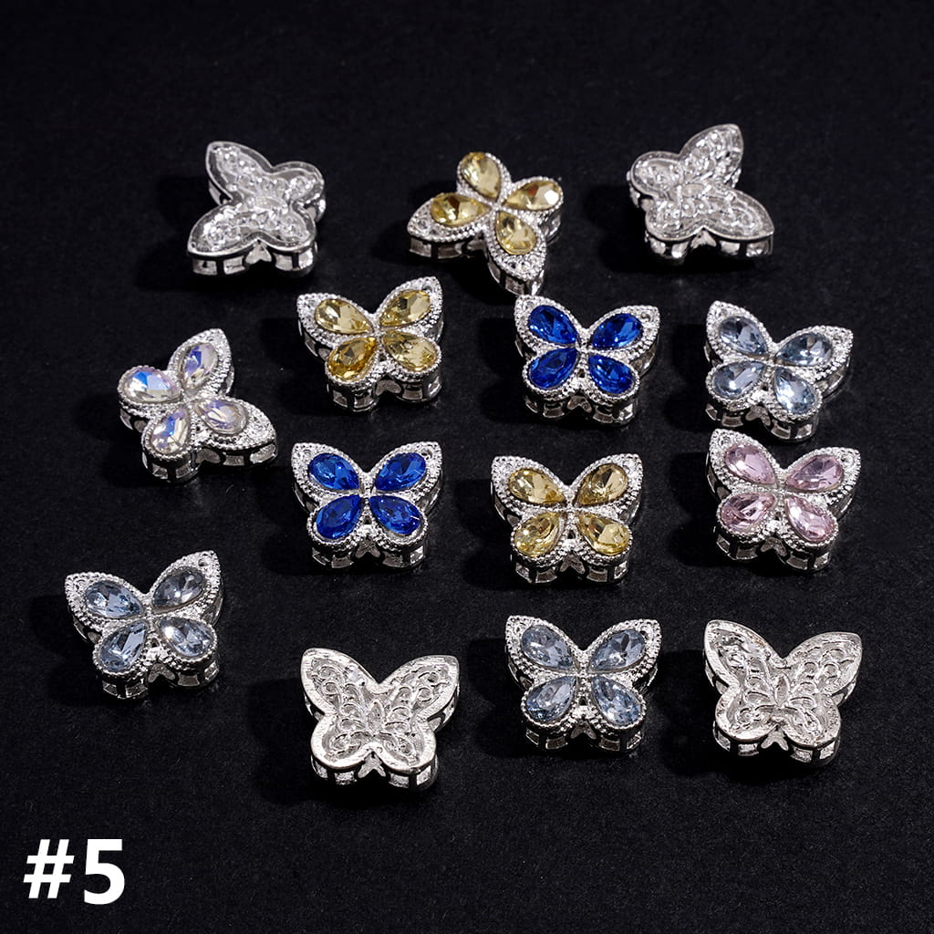 Exquisite Metal Beads with Bling Bling Rhinestones, Jewelry Accessories, Various Style (Please Read Description)