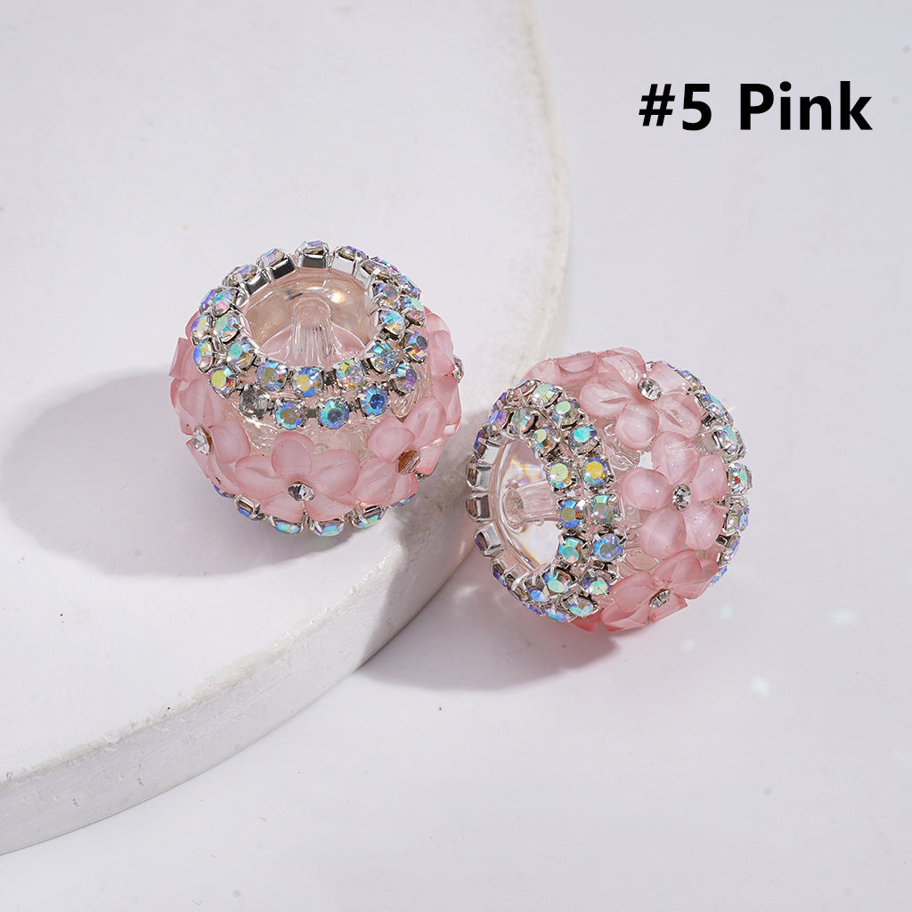 Keychain Beads, Fancy Clear Acrylic Beads for Keychains, 19*16MM