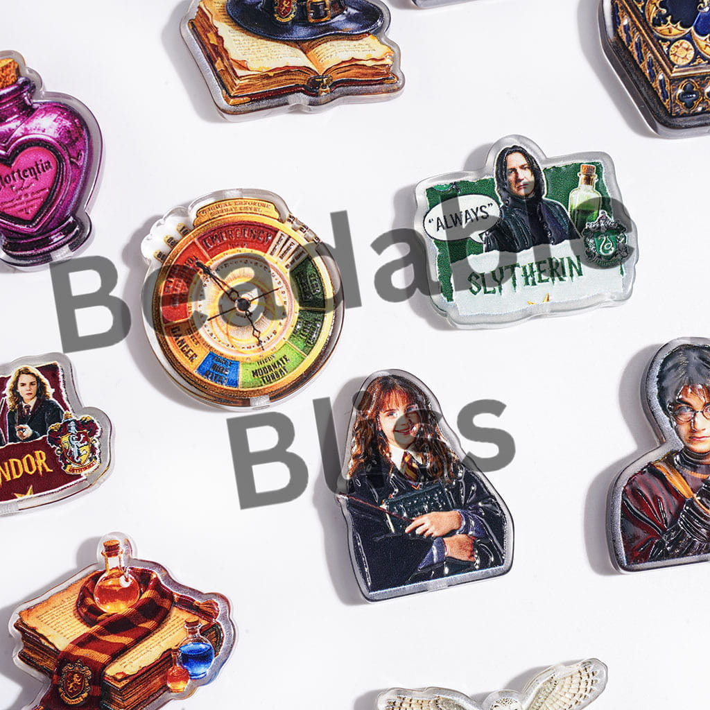 Semi-Clear Acrylic Bead Wizard Harry Characters Series, Random Mix