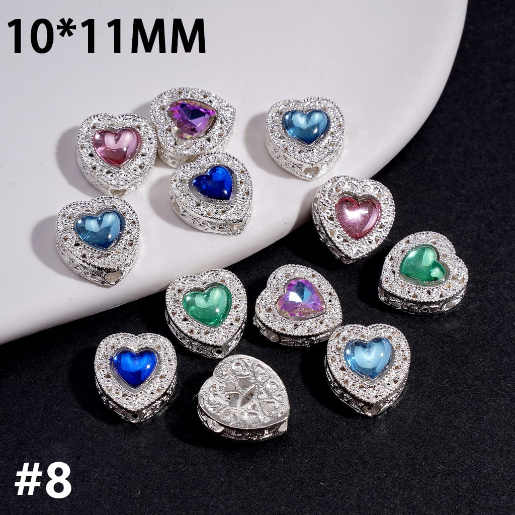 Exquisite Metal Beads with Bling Bling Rhinestones, Jewelry Accessories, Various Style (Please Read Description)