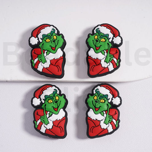 Silicone Focal Beads Funny Grinc with Christmas Costume