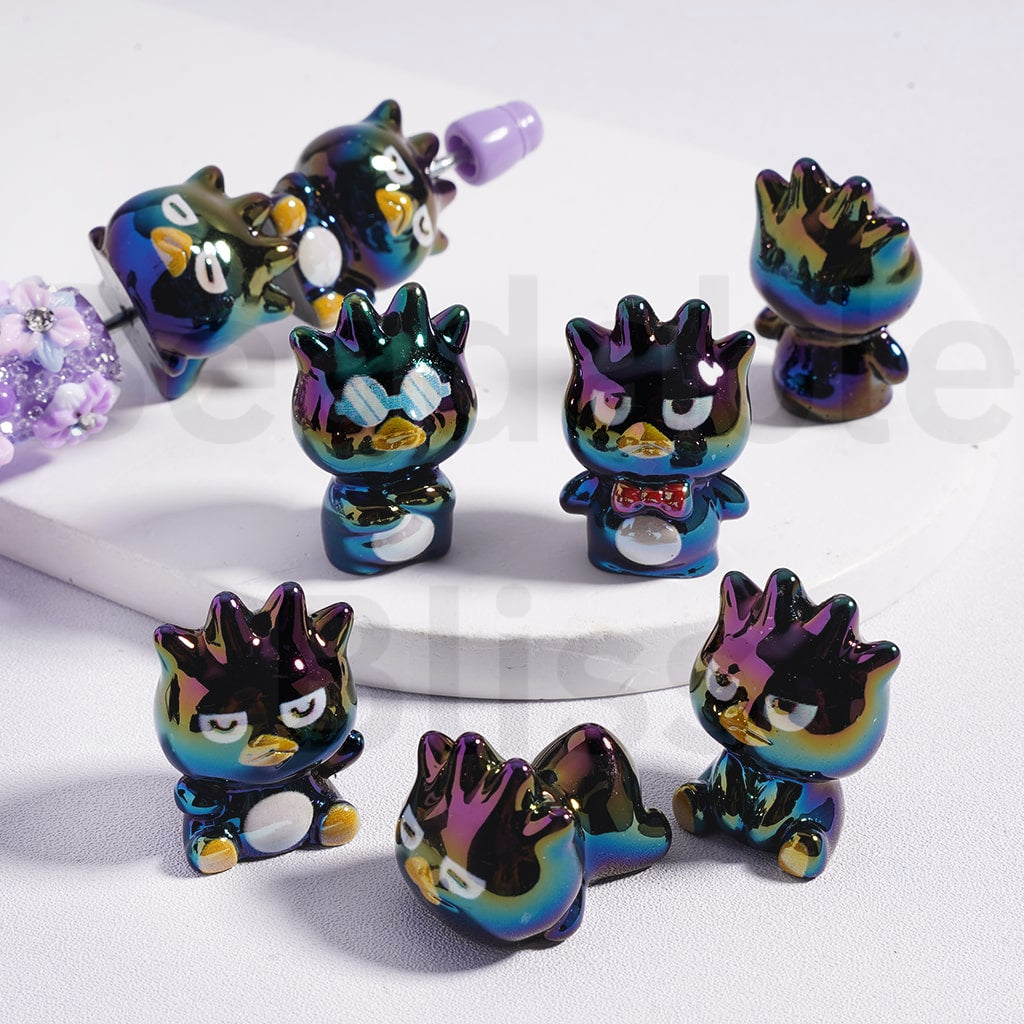 Acrylic Beads UV Coating Cute Sanri Badt Mar Penguin, 27*20MM, Random Mix