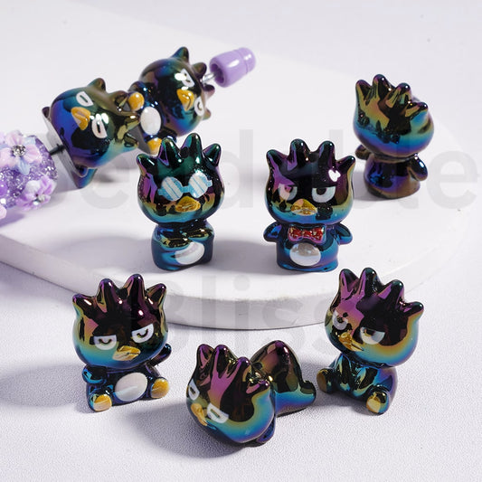 Acrylic Beads UV Coating Cute Sanri Badt Mar Penguin, 27*20MM, Random Mix