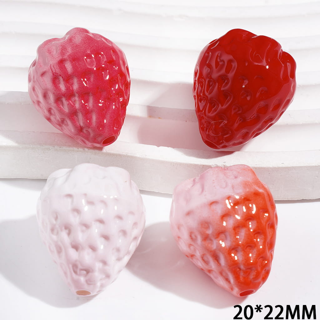 Acrylic Beads Strawberry Series, 20*22MM Mulit-Color