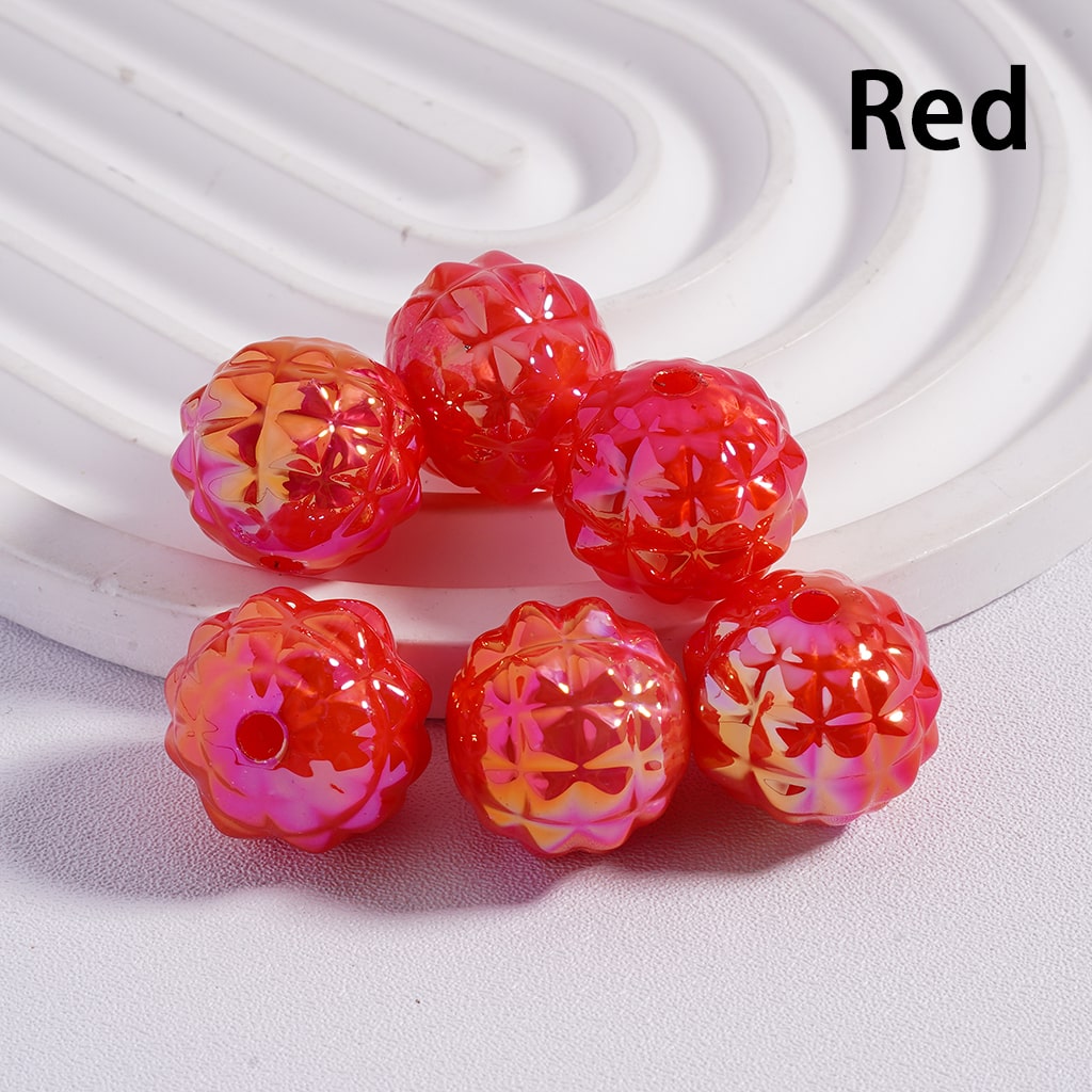 Disco Pineapple Acrylic Beads UV Coating in Solid Color, 16MM (Single Color is available for 200pcs(Whole Bag) Only)