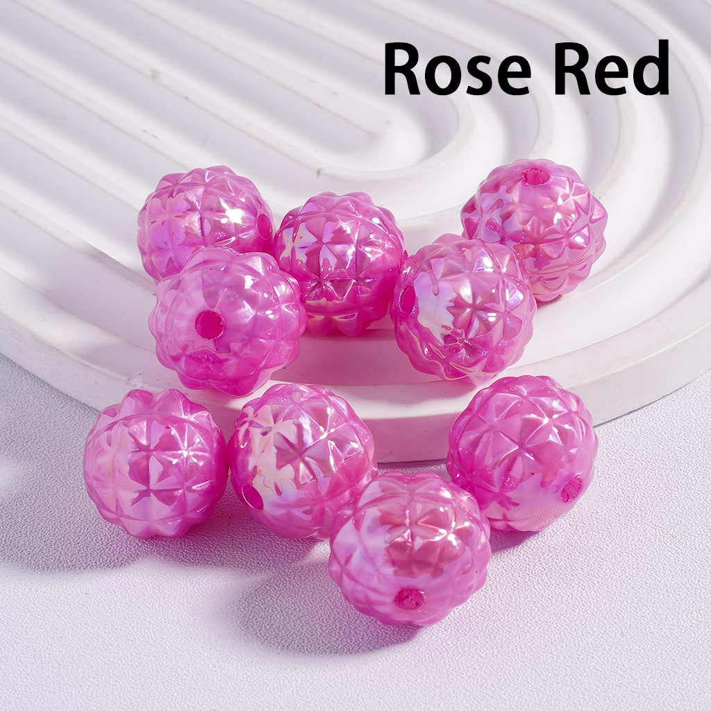 Disco Pineapple Acrylic Beads UV Coating in Solid Color, 16MM (Single Color is available for 200pcs(Whole Bag) Only)