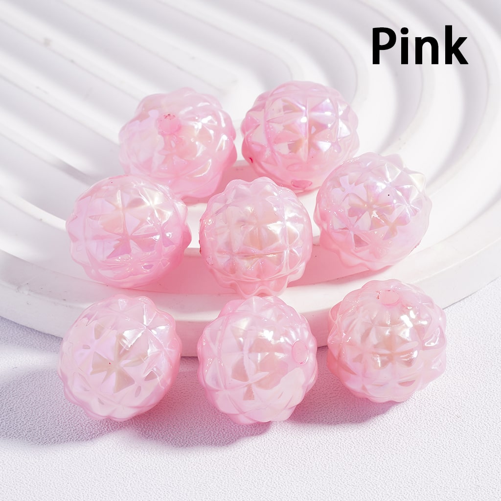 Disco Pineapple Acrylic Beads UV Coating in Solid Color, 16MM (Single Color is available for 200pcs(Whole Bag) Only)