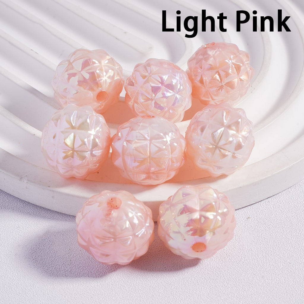 Disco Pineapple Acrylic Beads UV Coating in Solid Color, 16MM (Single Color is available for 200pcs(Whole Bag) Only)