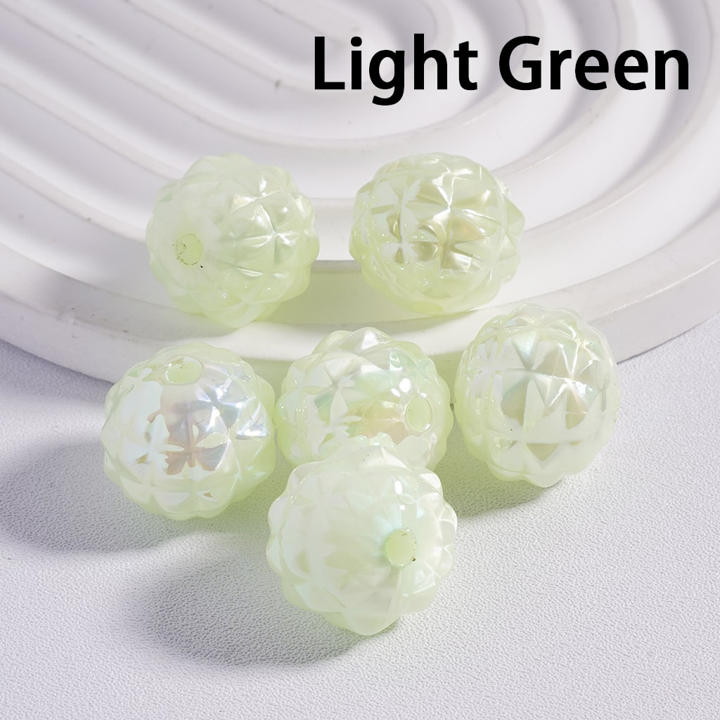 Disco Pineapple Acrylic Beads UV Coating in Solid Color, 16MM (Single Color is available for 200pcs(Whole Bag) Only)