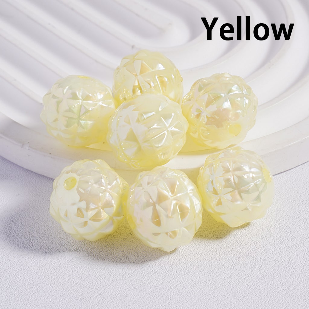 Disco Pineapple Acrylic Beads UV Coating in Solid Color, 16MM (Single Color is available for 200pcs(Whole Bag) Only)