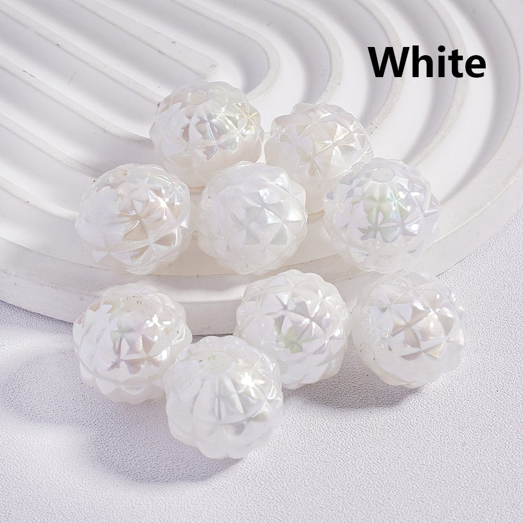 Disco Pineapple Acrylic Beads UV Coating in Solid Color, 16MM (Single Color is available for 200pcs(Whole Bag) Only)
