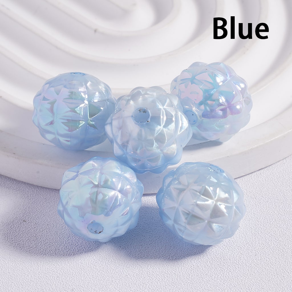 Disco Pineapple Acrylic Beads UV Coating in Solid Color, 16MM (Single Color is available for 200pcs(Whole Bag) Only)