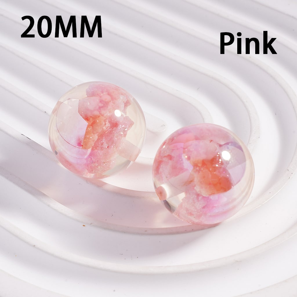 Acrylic Beads Luminous UV Coating Cute Clouds Inside, Multi-Color, 20MM (Single Color is available for 100pcs(Whole Bag) Only)