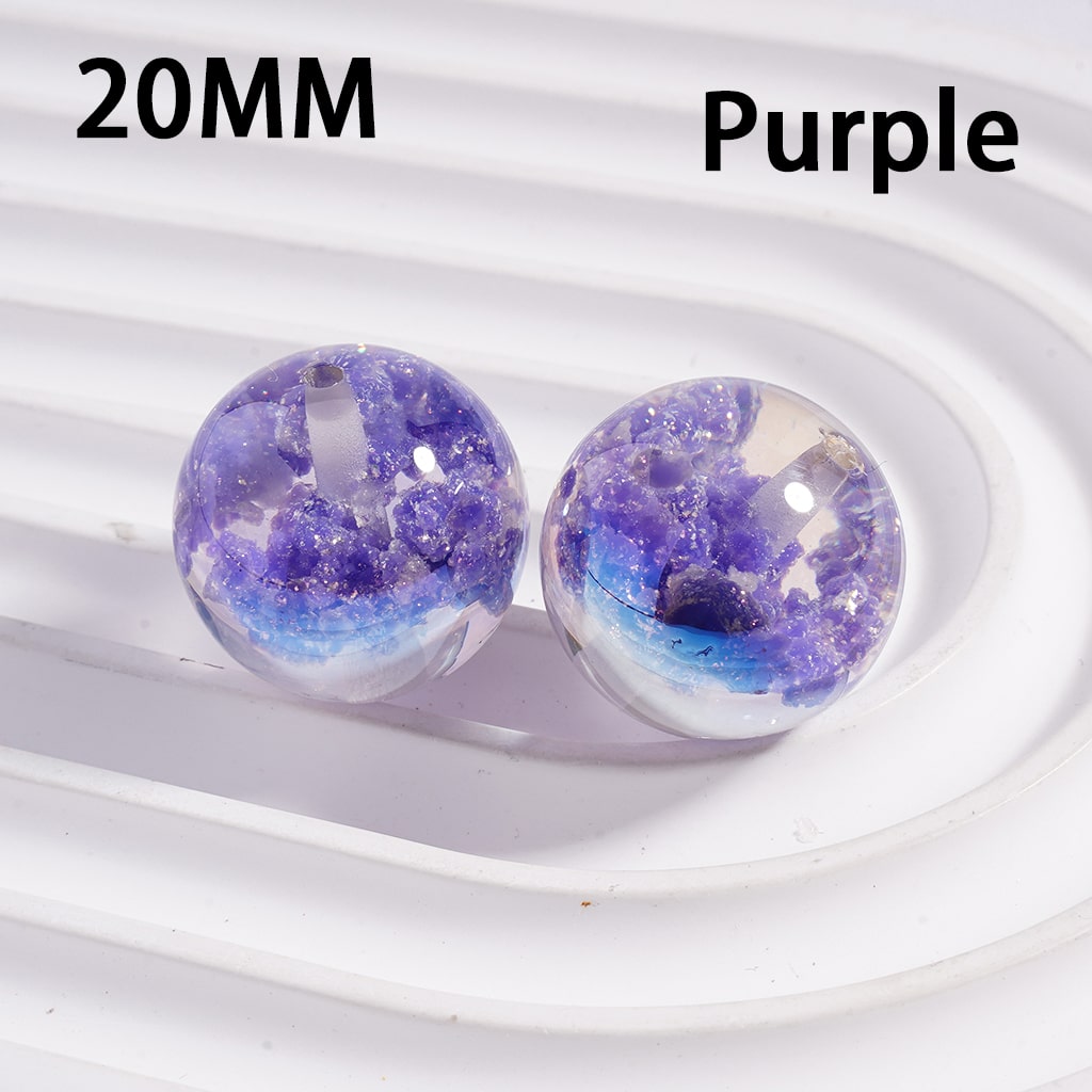 Acrylic Beads Luminous UV Coating Cute Clouds Inside, Multi-Color, 20MM (Single Color is available for 100pcs(Whole Bag) Only)