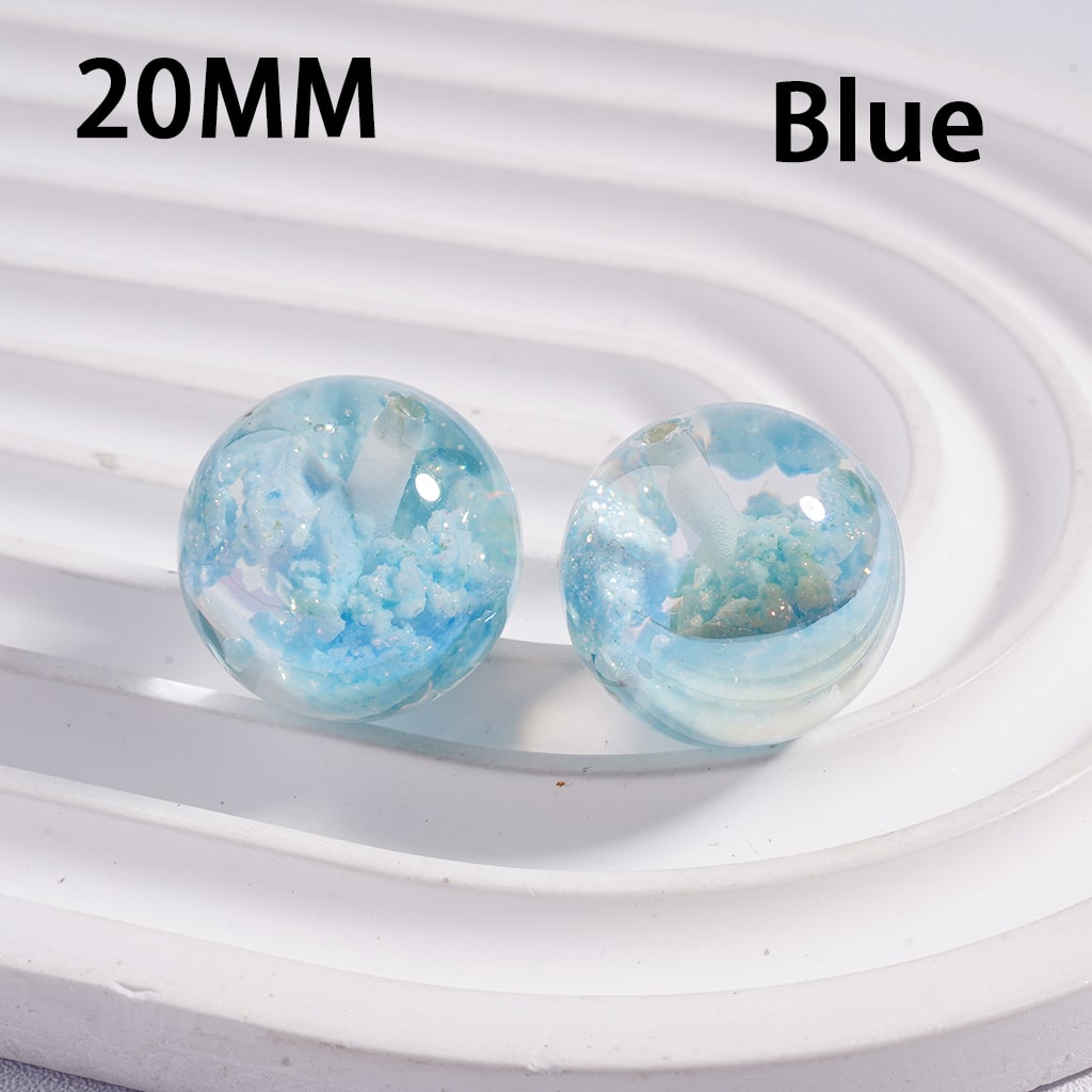 Acrylic Beads Luminous UV Coating Cute Clouds Inside, Multi-Color, 20MM (Single Color is available for 100pcs(Whole Bag) Only)