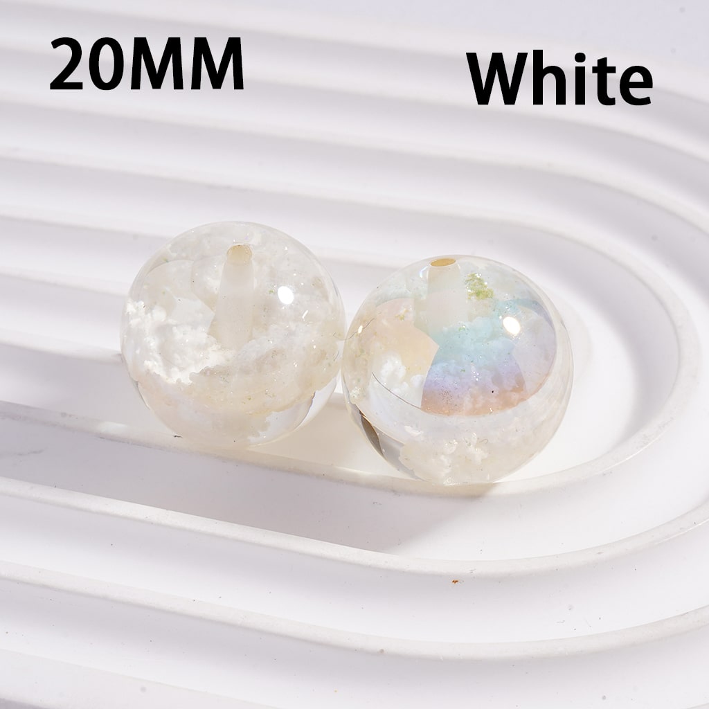 Acrylic Beads Luminous UV Coating Cute Clouds Inside, Multi-Color, 20MM (Single Color is available for 100pcs(Whole Bag) Only)