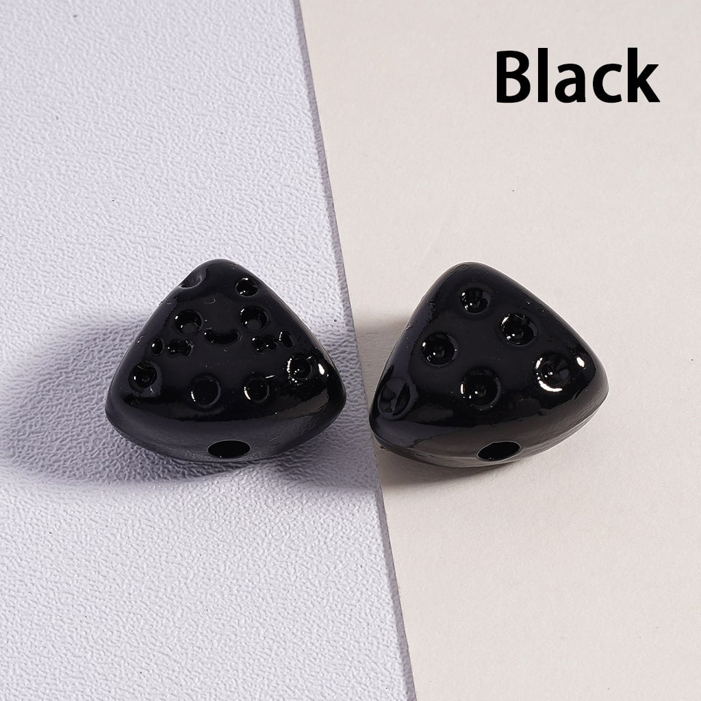 Acrylic Beads Mini Cute Fanshaped Smile Face Cheese in Solid Color, 12*15MM (Single Color is available for 300pcs(whole bag) Only)