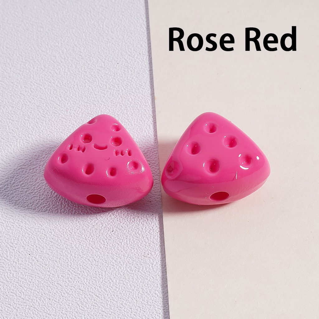Acrylic Beads Mini Cute Fanshaped Smile Face Cheese in Solid Color, 12*15MM (Single Color is available for 300pcs(whole bag) Only)