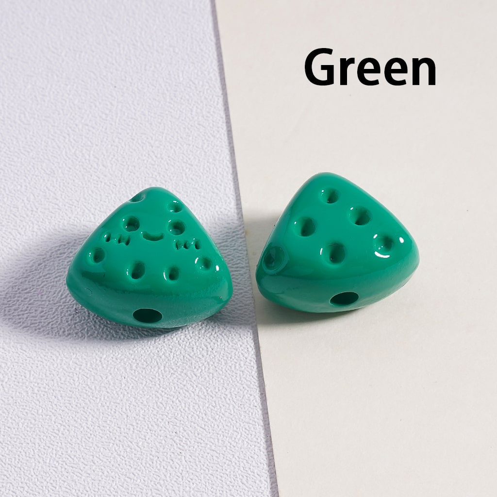 Acrylic Beads Mini Cute Fanshaped Smile Face Cheese in Solid Color, 12*15MM (Single Color is available for 300pcs(whole bag) Only)