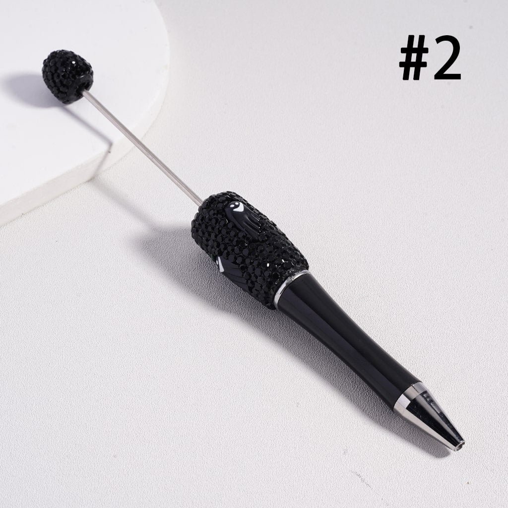 Beadable Pen with Black Rhinestones Halloween Series Cute Ghost Face Pumpkin Wizard Hat