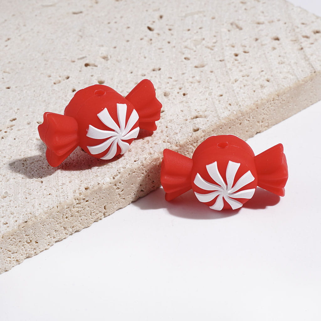 3D Yummy Dessert Food Series Silicone Focal Beads, Croissant Cheese Chocolate Candy