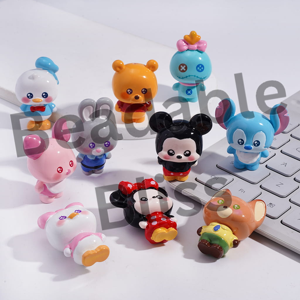 Acrylic Beads Classic Animation Figurine for Beads or Pen Topper, Jewelry Accessories, Random Mix (Please Read Description)
