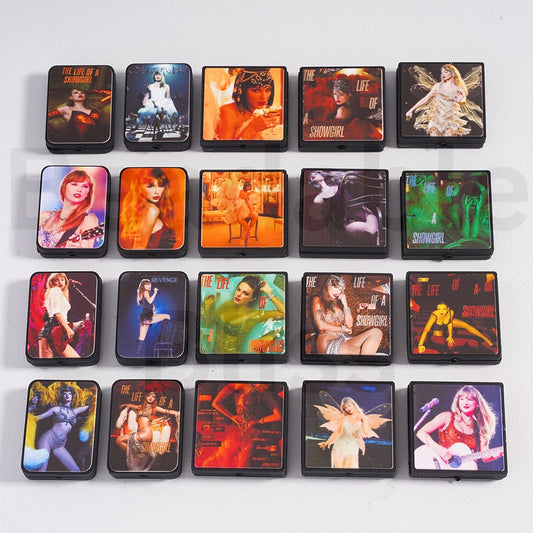 Silicone Focal Beads USA American Singer Taylo Swif Series, Random Mix