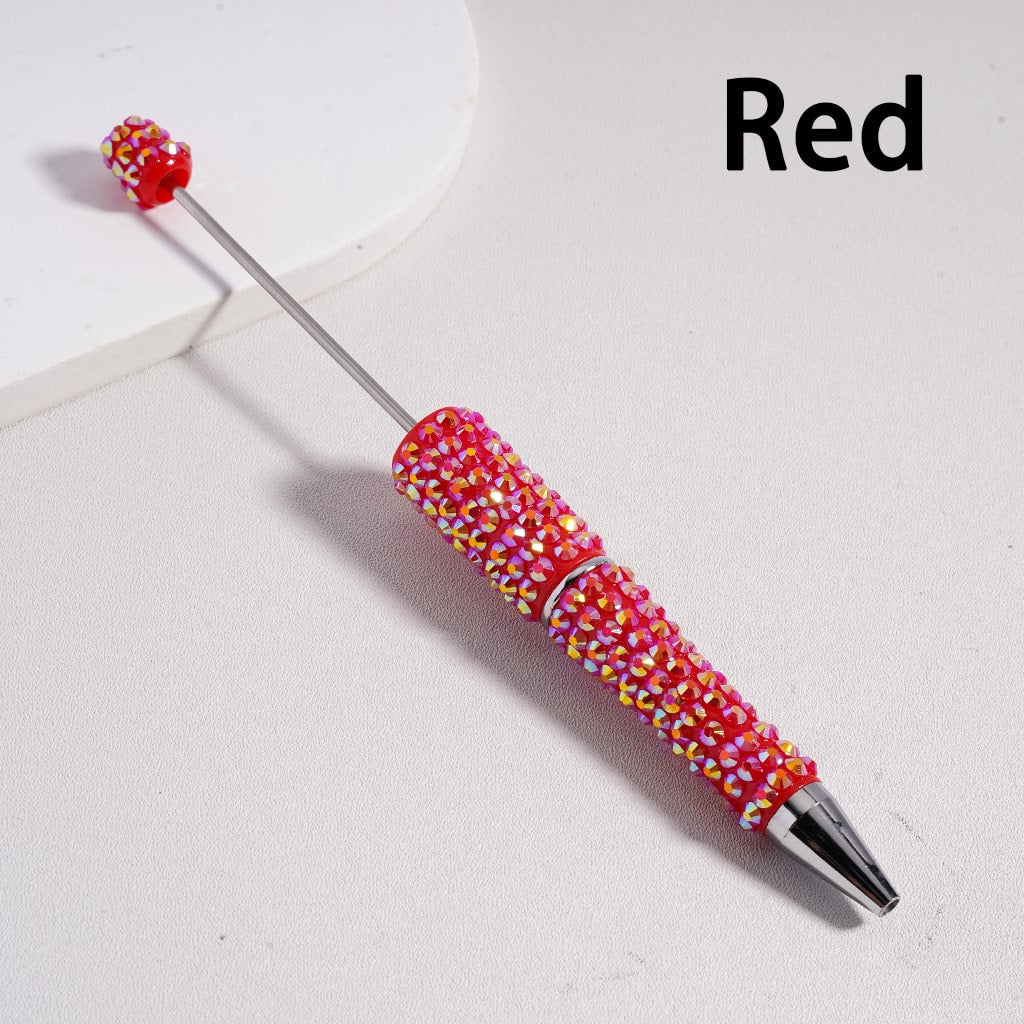 Beadable Pen with Multi-Color Shiny Rhinestones