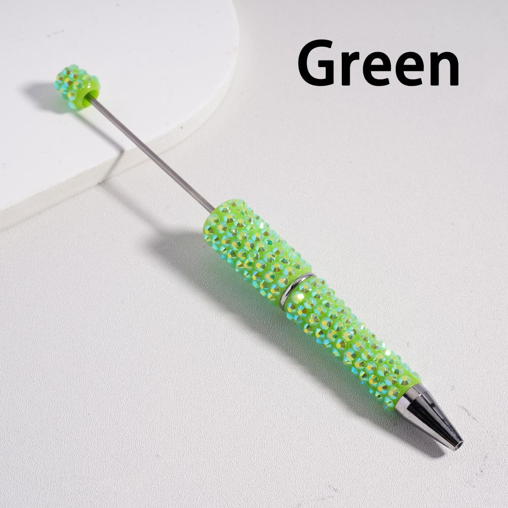 Beadable Pen with Multi-Color Shiny Rhinestones