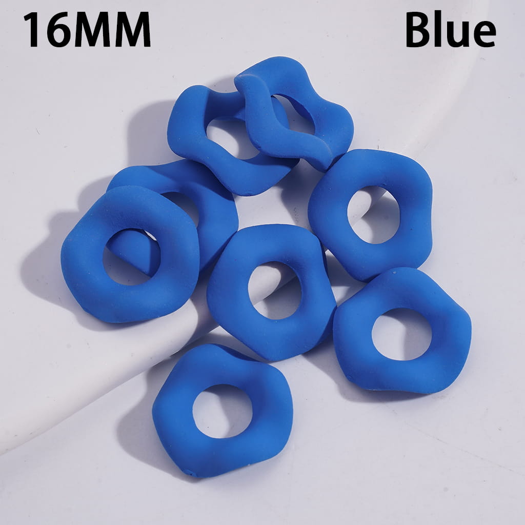 Acrylic Spacer Beads Matte Rubber Painted Touch Wavy Shape, Fluorescent Colors, 16MM (Please Read the Description)