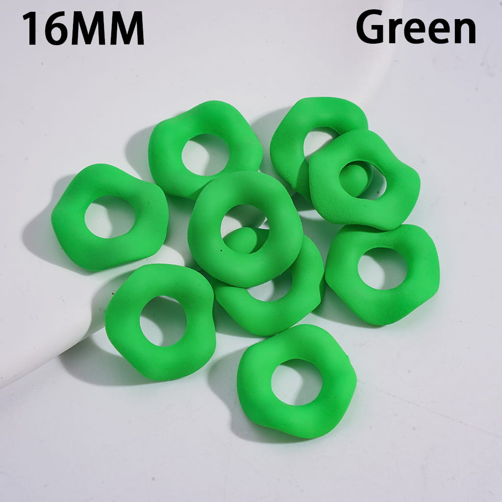 Acrylic Spacer Beads Matte Rubber Painted Touch Wavy Shape, Fluorescent Colors, 16MM (Please Read the Description)