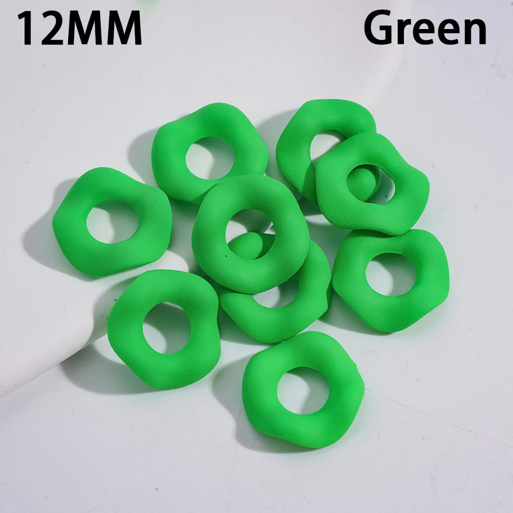 Acrylic Spacer Beads Matte Rubber Painted Touch Wavy Shape, Fluorescent Colors, 12MM (Please Read the Description)