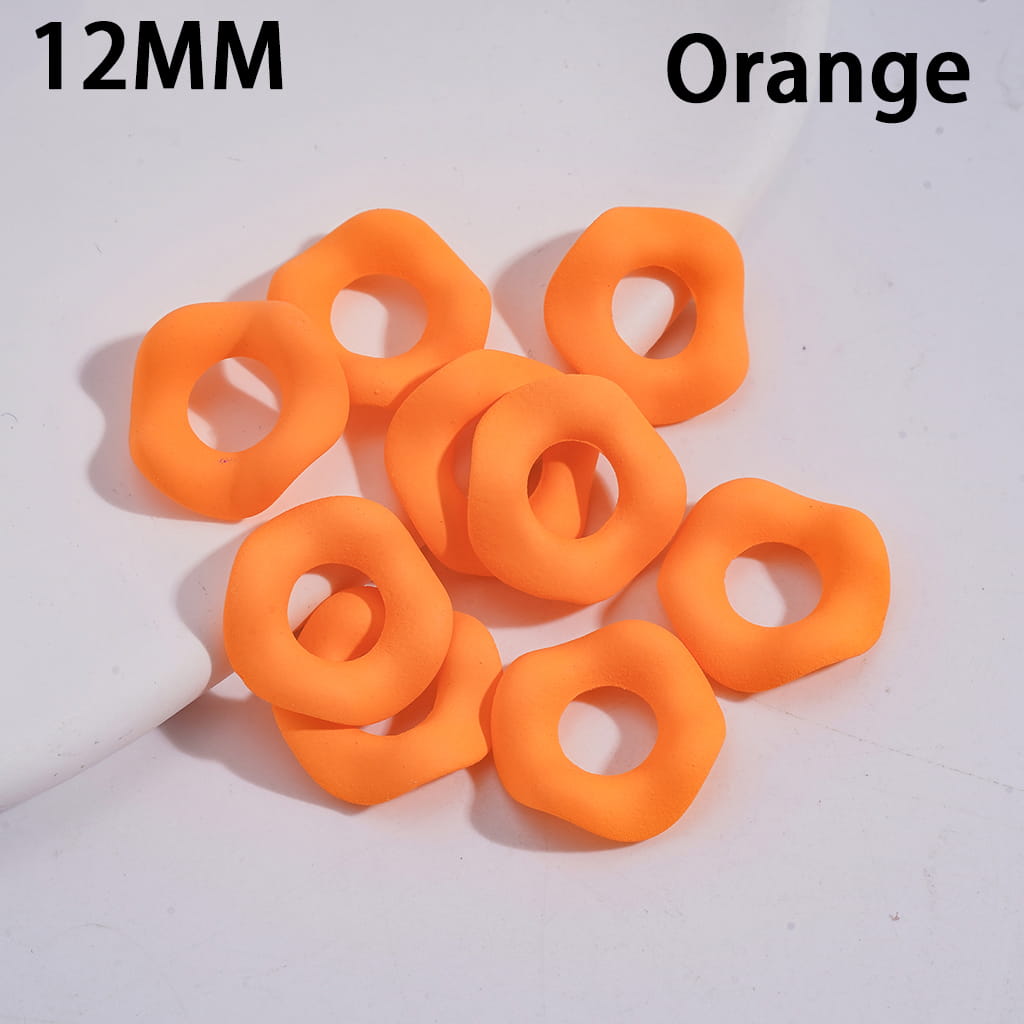 Acrylic Spacer Beads Matte Rubber Painted Touch Wavy Shape, Fluorescent Colors, 12MM (Please Read the Description)