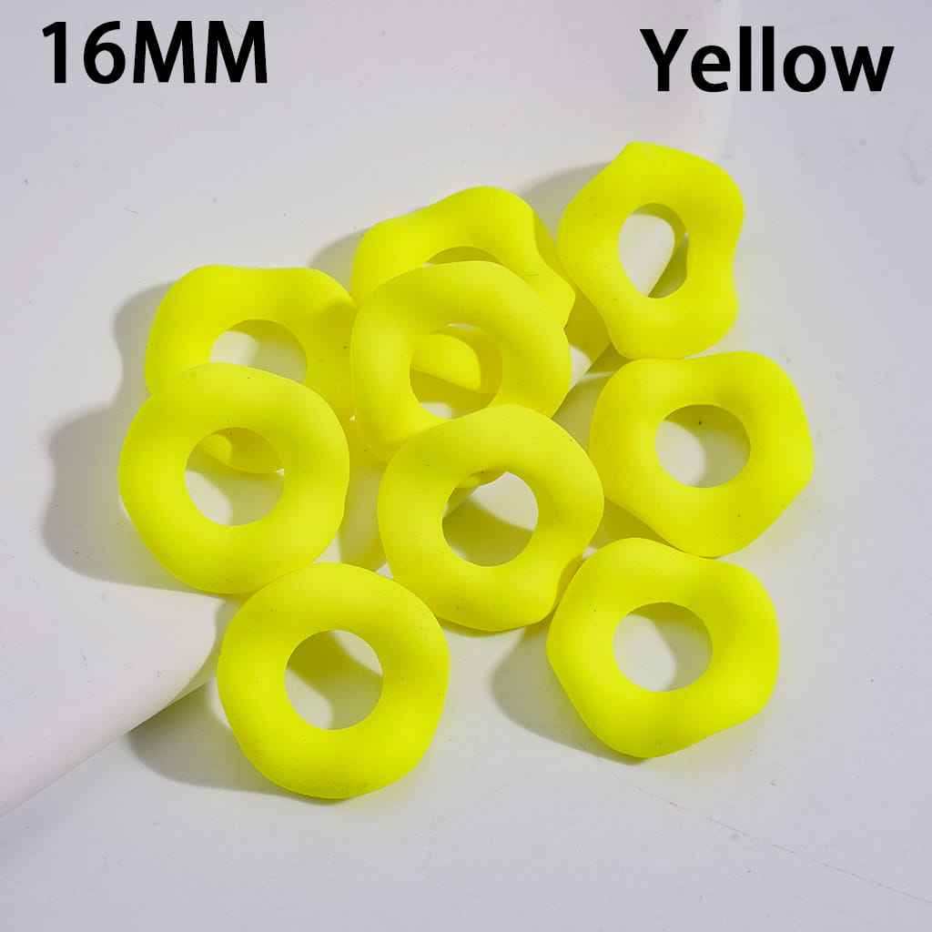 Acrylic Spacer Beads Matte Rubber Painted Touch Wavy Shape, Fluorescent Colors, 16MM (Please Read the Description)
