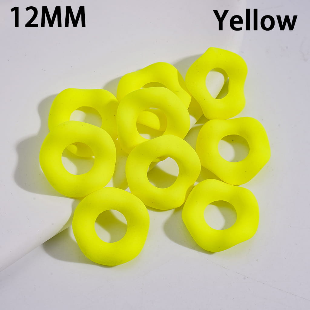 Acrylic Spacer Beads Matte Rubber Painted Touch Wavy Shape, Fluorescent Colors, 12MM (Please Read the Description)