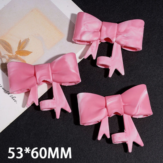 Food Grade Cup Tumbler Silicone Straw Topper Bowknot in Peach Pink White, 53*60MM