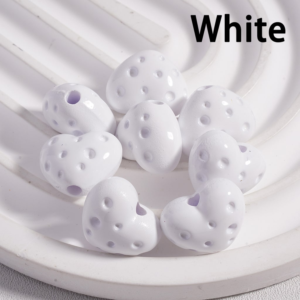 Acrylic Beads Heart Shape Cheese in Solid Color, 12*15MM (Single Color is available for 300pcs(Whole Bag) Only)