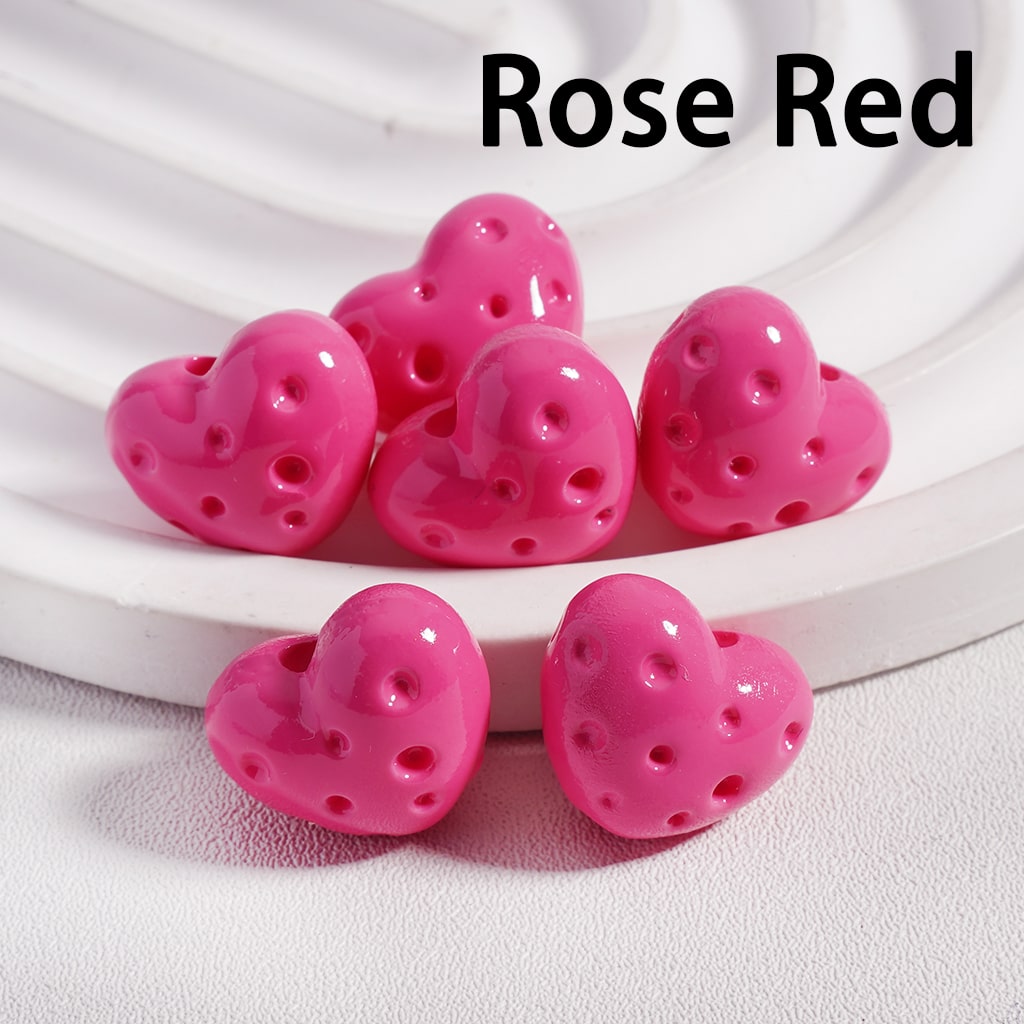 Acrylic Beads Heart Shape Cheese in Solid Color, 12*15MM (Single Color is available for 300pcs(Whole Bag) Only)