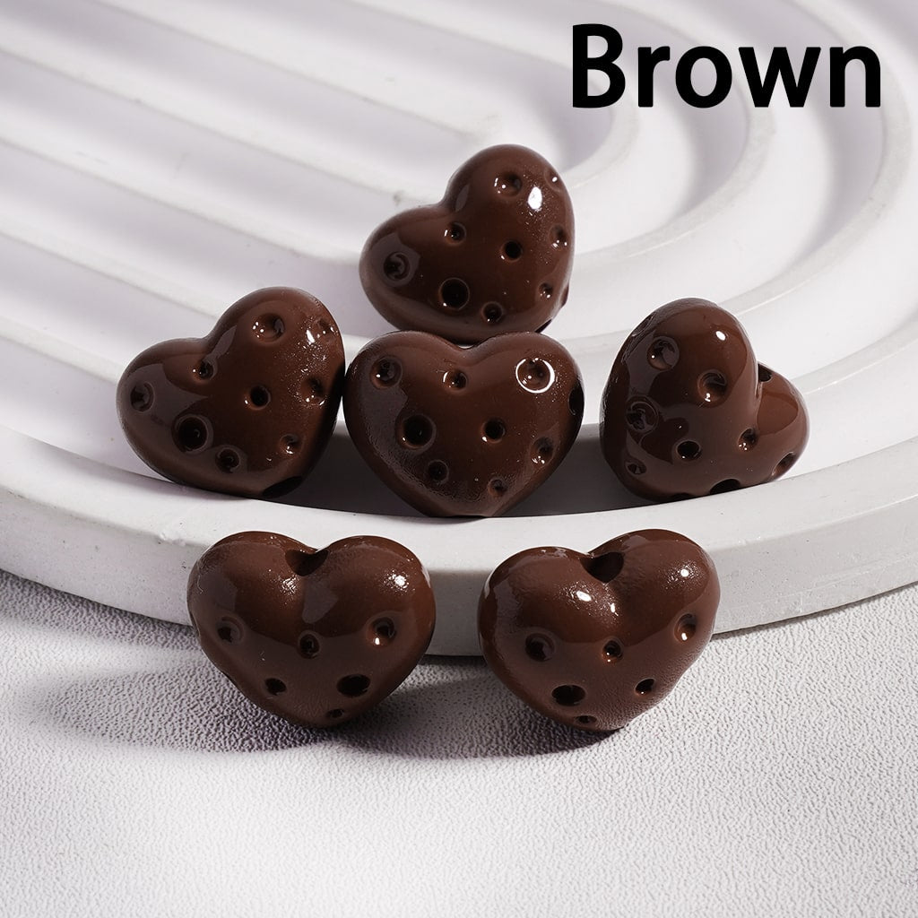 Acrylic Beads Heart Shape Cheese in Solid Color, 12*15MM (Single Color is available for 300pcs(Whole Bag) Only)