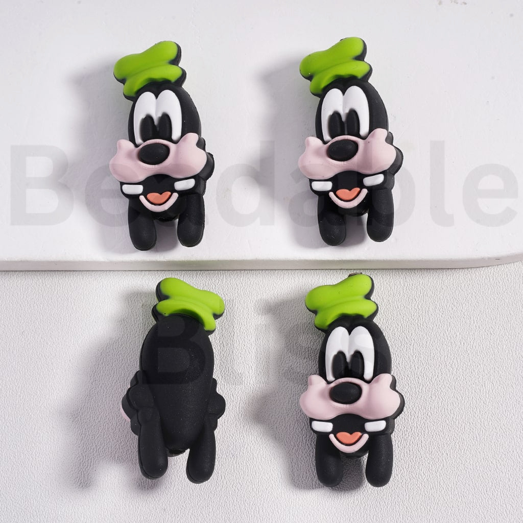 Silicone Focal Beads 3D Cute Goof Plut Dog Disne