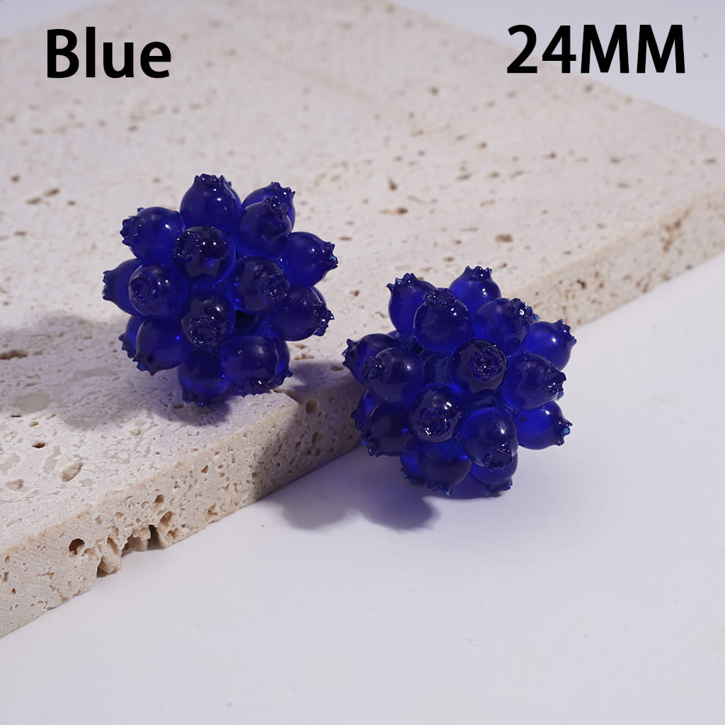 Acrylic Virus Beads in Jelly Color, Semi-Clear, 24MM, Multi-Color