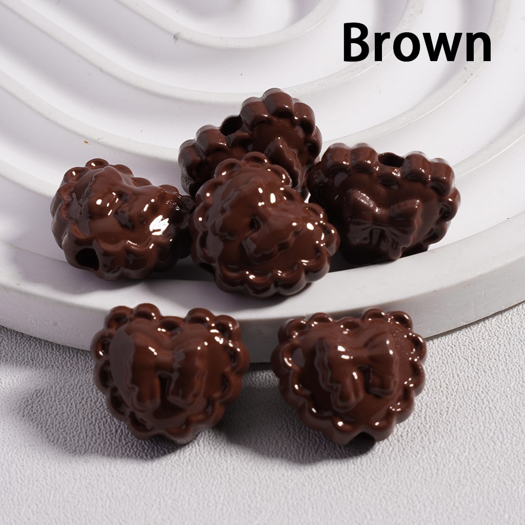 Acrylic Beads Wavy Side Heart with Butterfly Prints in Solid Color, 13*16MM (Single Color is available for 300pcs(Whole Bag) Only)