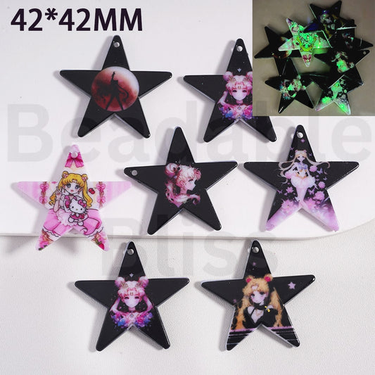 Pendants Jewelry Accessories Luminous Star Sailo Moo Series, 42*42MM, Random Mix