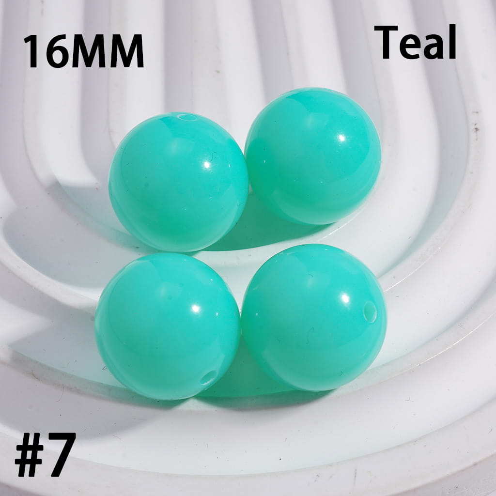 Acrylic Beads for Bracelets Round in Fluorescent Color, 16MM