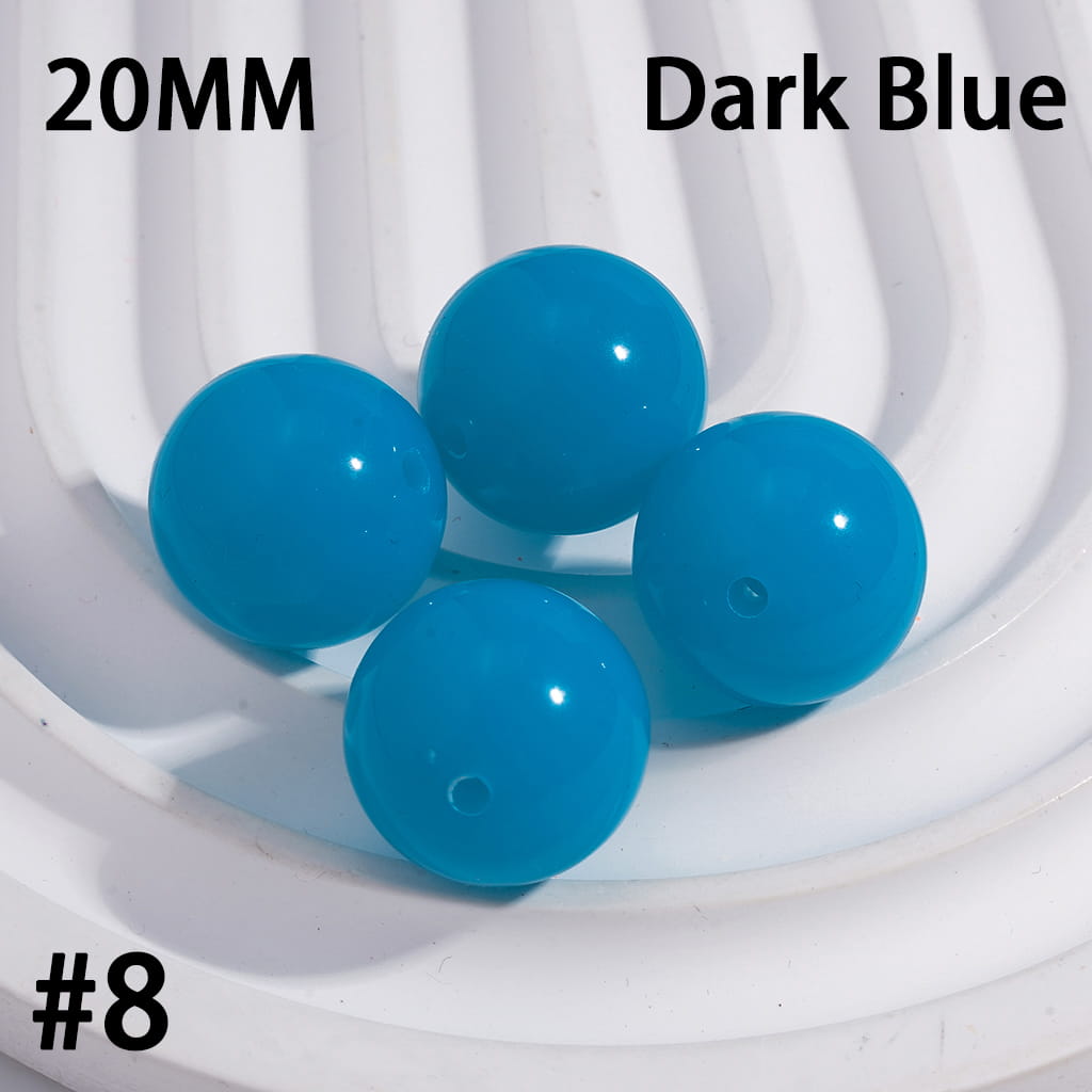 Acrylic Beads for Bracelets Round in Fluorescent Color, 20MM