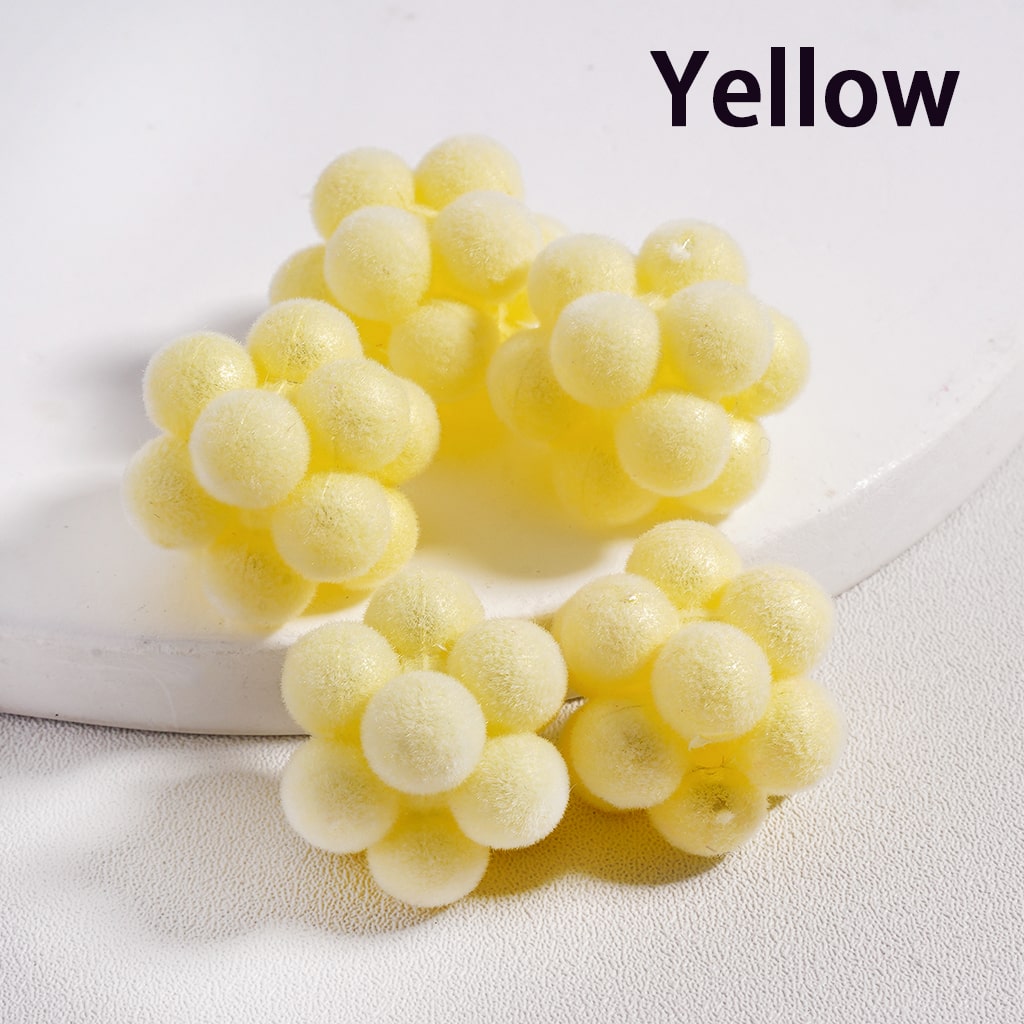 Acrylic Beads Flocked Fluffy Bayberry Ball Multi-Color 20MM (Single Color is available for 200pcs(Whole Bag)Only)