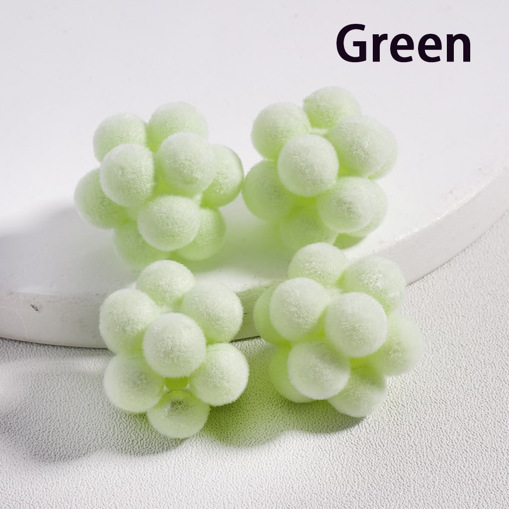 Acrylic Beads Flocked Fluffy Bayberry Ball Multi-Color 20MM (Single Color is available for 200pcs(Whole Bag)Only)